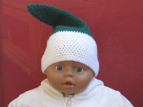 Häkelanleitung Elfenmütze für Babys von 0-6 Monate