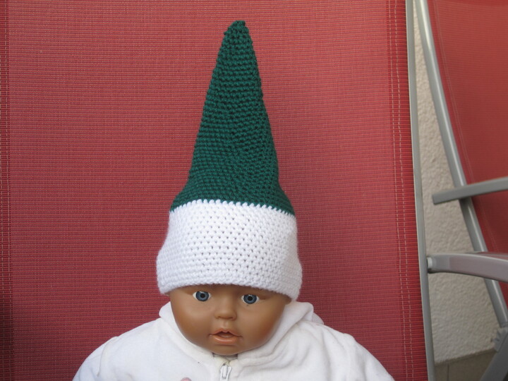 Häkelanleitung Elfenmütze für Babys von 0-6 Monate