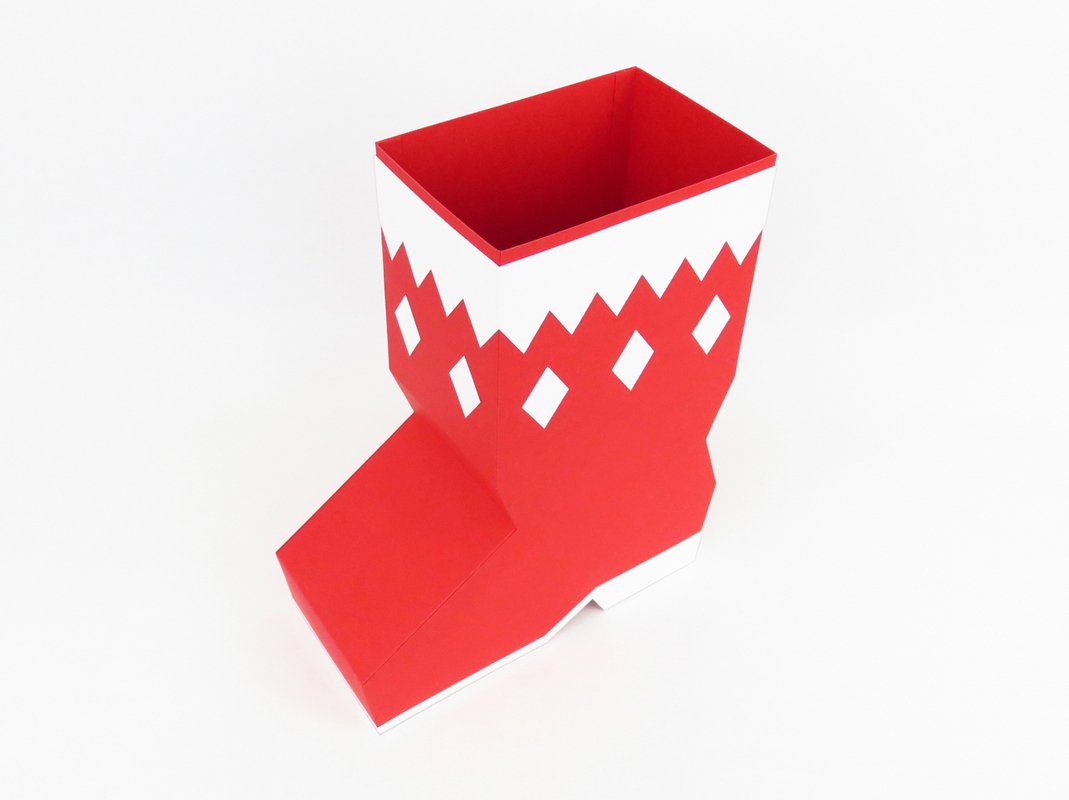 Nikolausstiefel mit Rauten – Bastelvorlagen und Anleitung - Bild 3