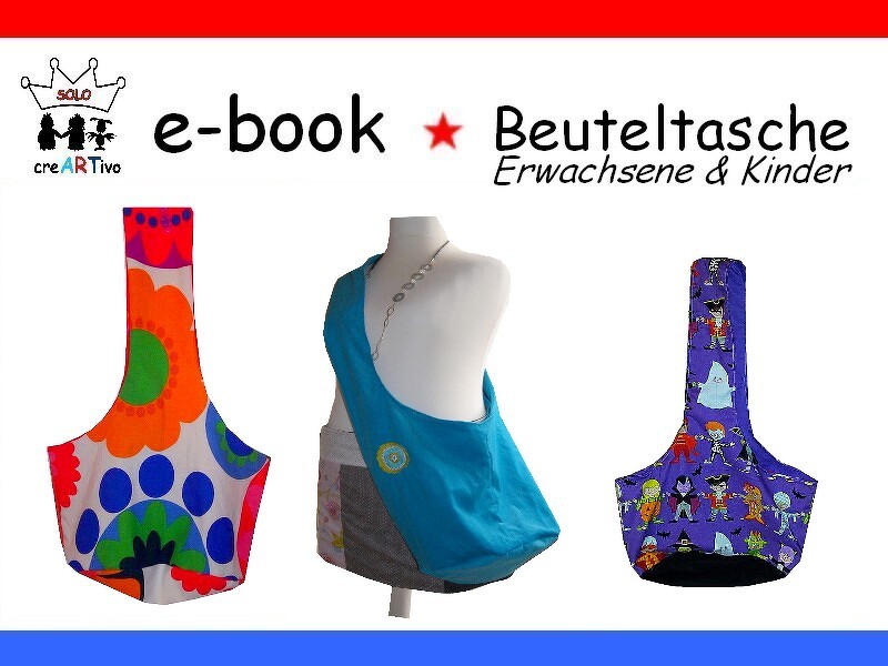 Nähanleitung ☆ Beuteltasche 2 Größen