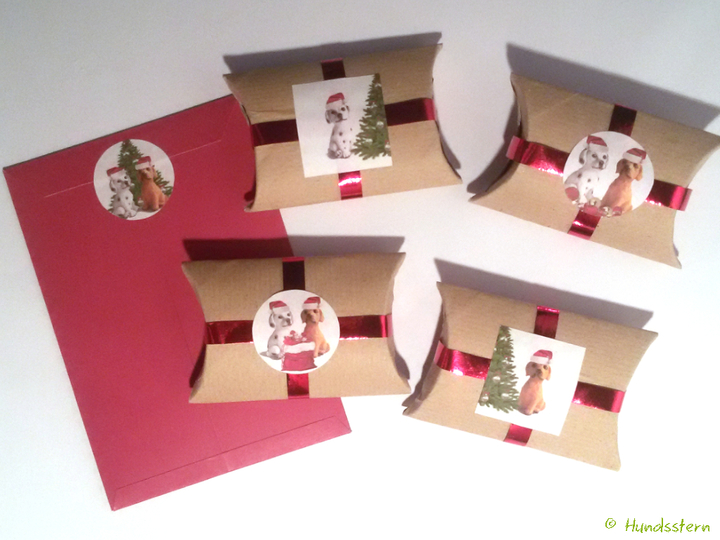 Deco stickers Christmas dogs template+instructions