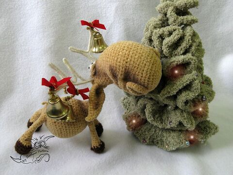 S05 Häkelanleitung Paket "Elch und Tannenbaum" - Amigurumi PDF Pertseva CP