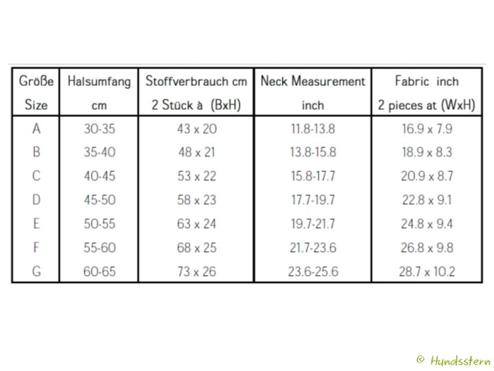 DANDY Basic: Wende-Hunde-Halstuch Nähanleitung+Schnitt