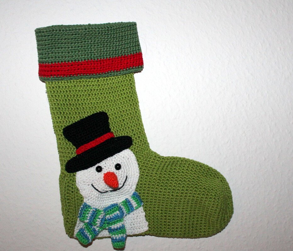snowman xmas stocking crochet pattern - Image 4