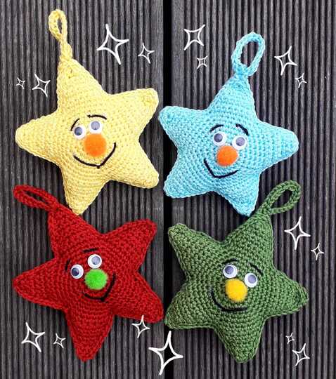 Geschenkanhänger / Christbaumschmuck Sterne HAPPY CHRISTMAS