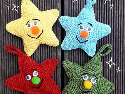 Geschenkanhänger / Christbaumschmuck Sterne HAPPY CHRISTMAS