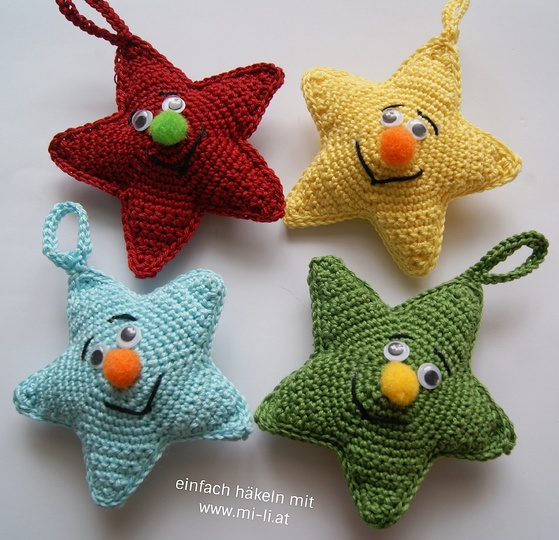 Geschenkanhänger / Christbaumschmuck Sterne HAPPY CHRISTMAS