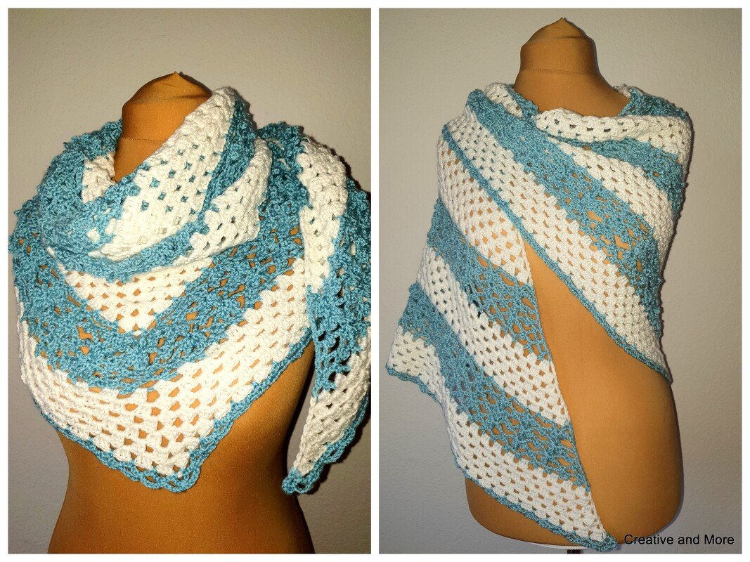 Gehäkeltes Dreieckstuch "Frosty"