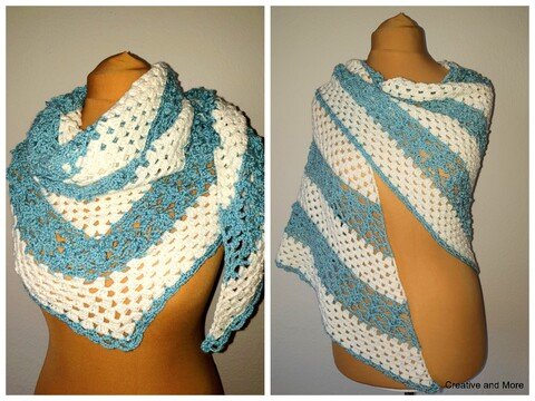 Gehäkeltes Dreieckstuch "Frosty"