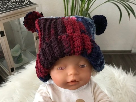 Babymütze Frozen Rose