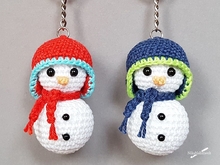 Häkelanleitung - Schlüsselanhänger Schneemann