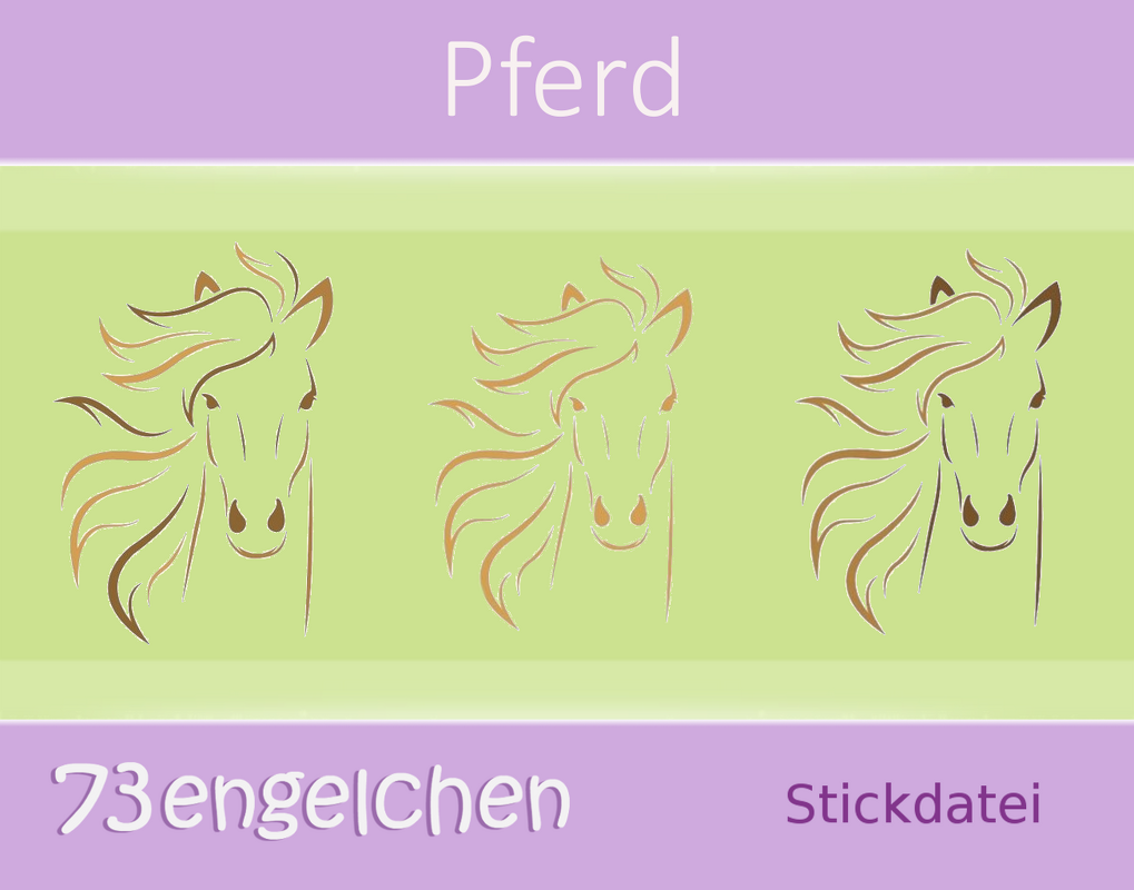 Stickdatei Pferd Pferdekopf