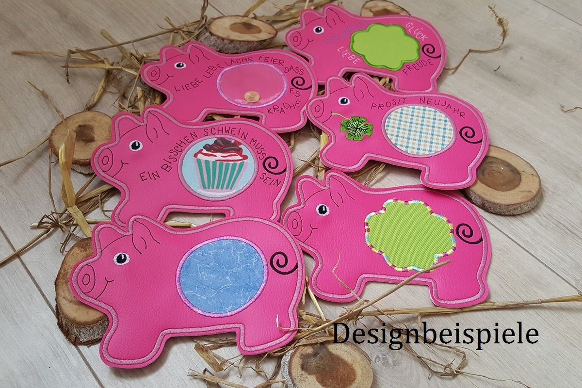 ITH Stickdatei Mug-Rug Silvestergrunzi Filz, für den 13x18 Rahmen - Bild 7