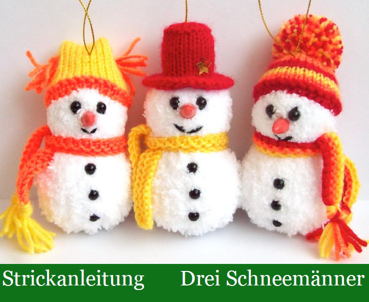 162DE Strickanleitung Schneemänner - Amigurumi PDF Zabelina CP