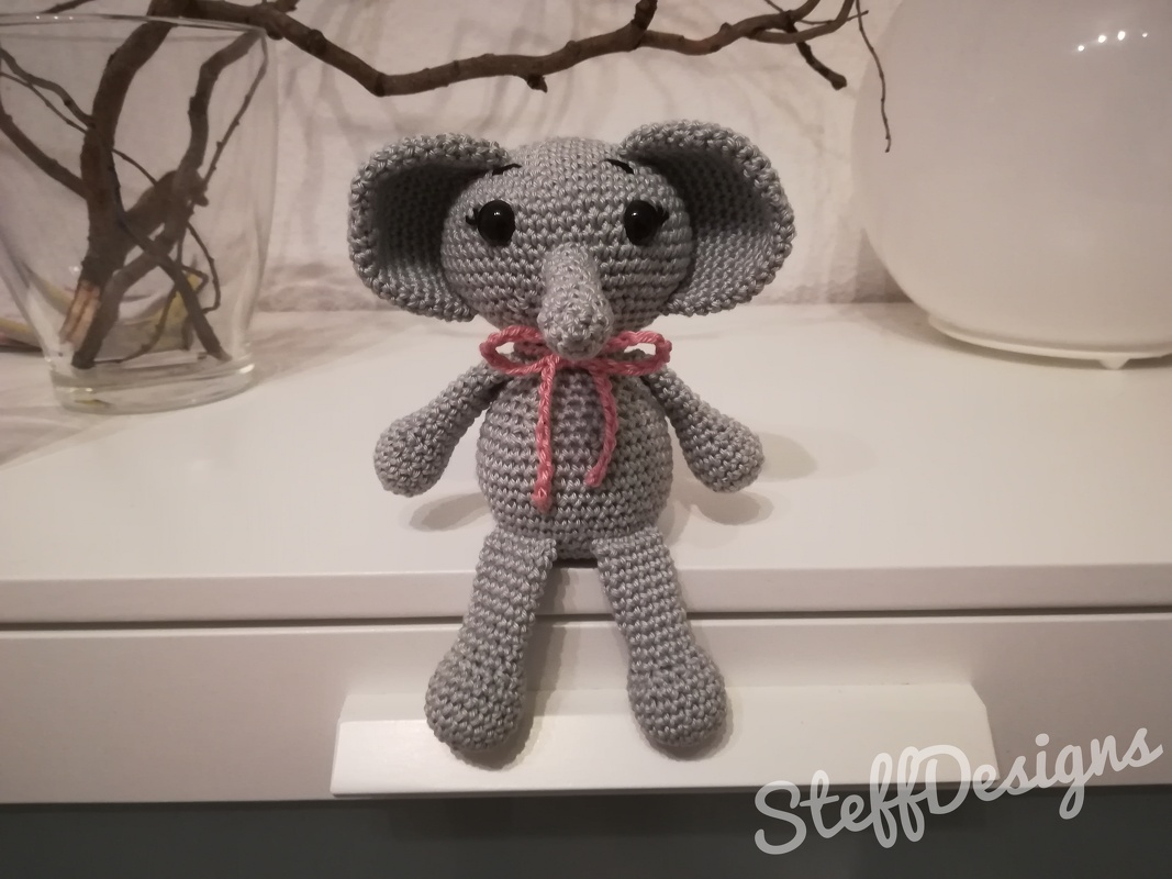 Crochet Pattern Elli the Elephant, Amigurumi, crochet Elephant - Image 2