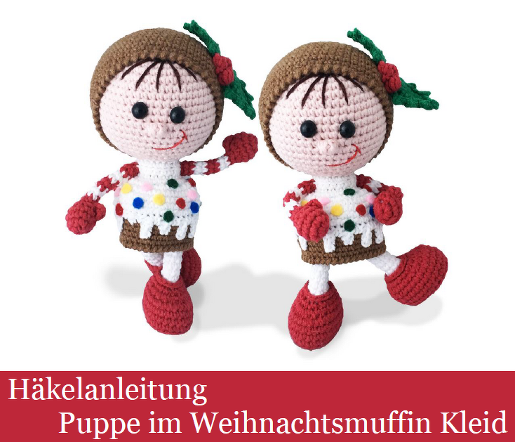 172DE Häkelanleitung Puppe im Muffin Kleid - Amigurumi PDF Stelmakhova CP