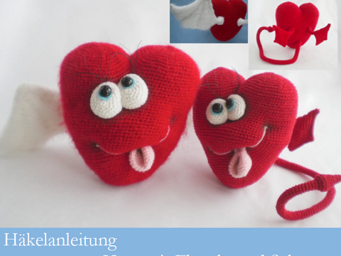 021DE Häkelanleitung Herz - Amigurumi PDF Astashova CP