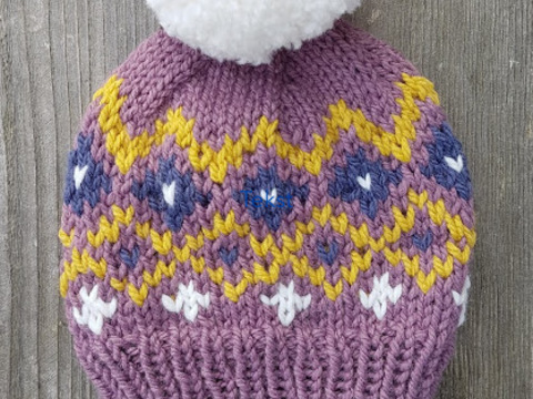 Nordic toque // knit beanie // knitting pattern // fair isle pattern // Mountain Toque // Christmas Toque