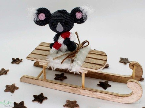Weihnachtlicher Anhänger KOALA - Häkelanleitung