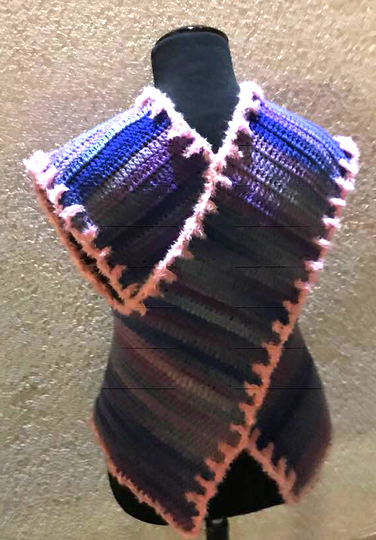 einfache, gehäkelte Weste "X"..auch für Anfänger!