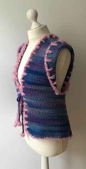 einfache, gehäkelte Weste "X"..auch für Anfänger!