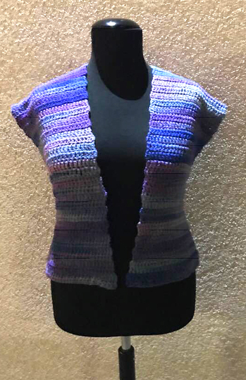 einfache, gehäkelte Weste "X"..auch für Anfänger!