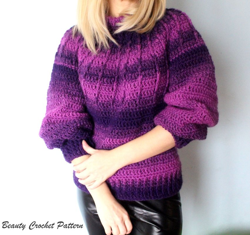 Crochet Ombre Sweater - Image 2