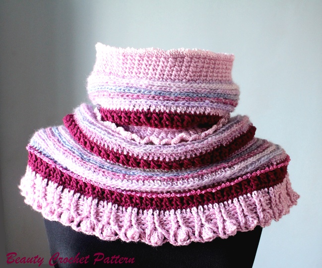 Cowl Neck Warmer "Tulip"
