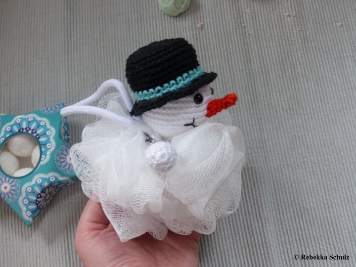 Sven, der Schneemann - ein Badeschwamm !Last-Minute-Geschenk!