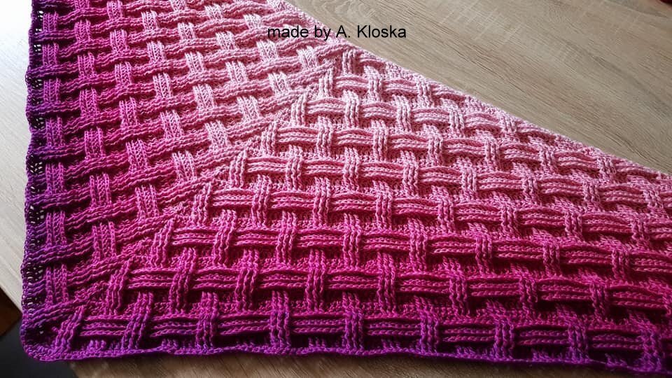 Häkelanleitung Tuch "Drunter und Drüber" - neu - jetzt mit zwei Tuchformen - Bild 3