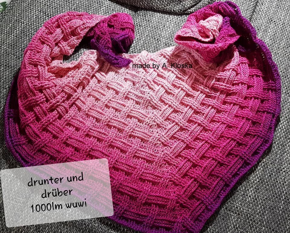 Häkelanleitung Tuch "Drunter und Drüber" - neu - jetzt mit zwei Tuchformen