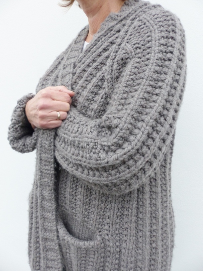 Strickanleitung, Grobe-Jacke