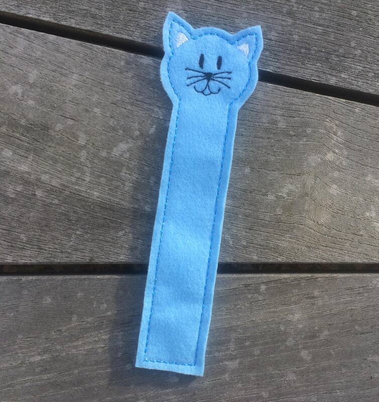 Lesezeichen Katze Stickdatei ♥ ITH 13x18 - Bild 2