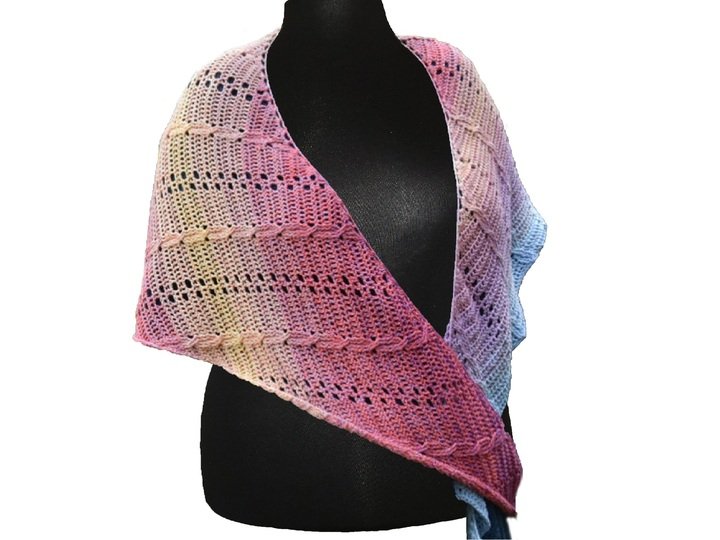 Zopfmuster-Häkeltuch "Mundi"