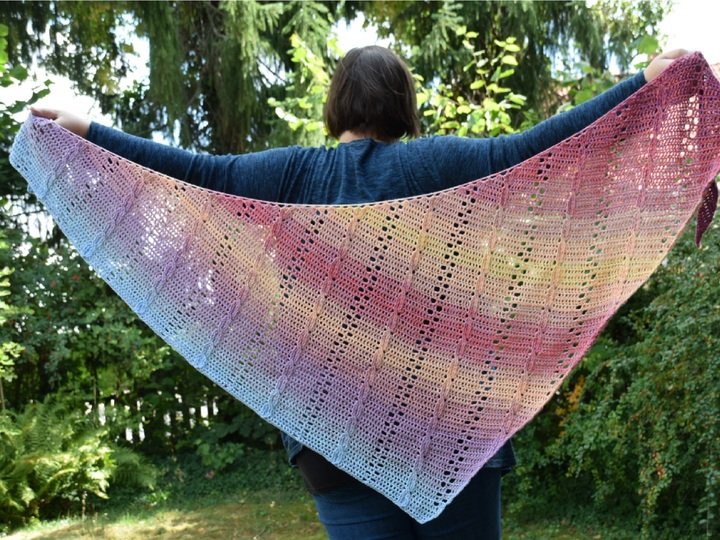 Zopfmuster-Häkeltuch "Mundi"