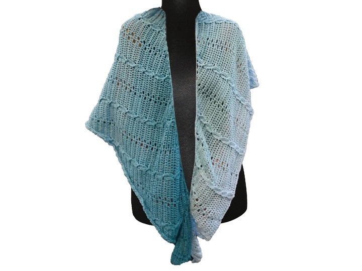 Zopfmuster-Häkeltuch "Mundi"