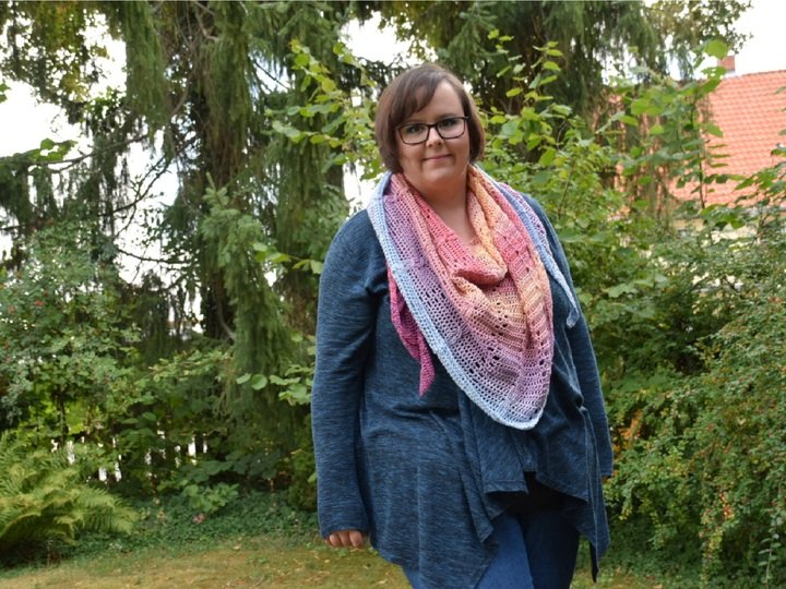 Zopfmuster-Häkeltuch "Mundi"