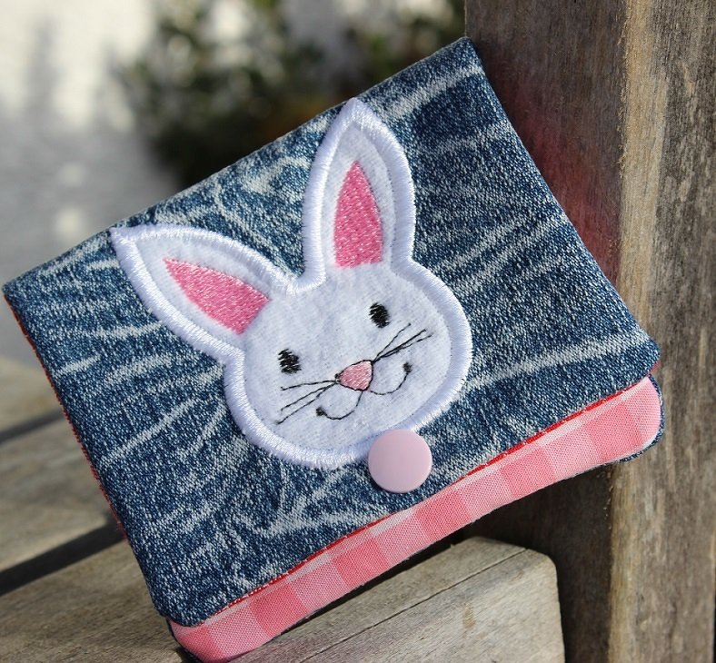 Geldbörse Hase Stickdatei ♥ 13X18 ITH