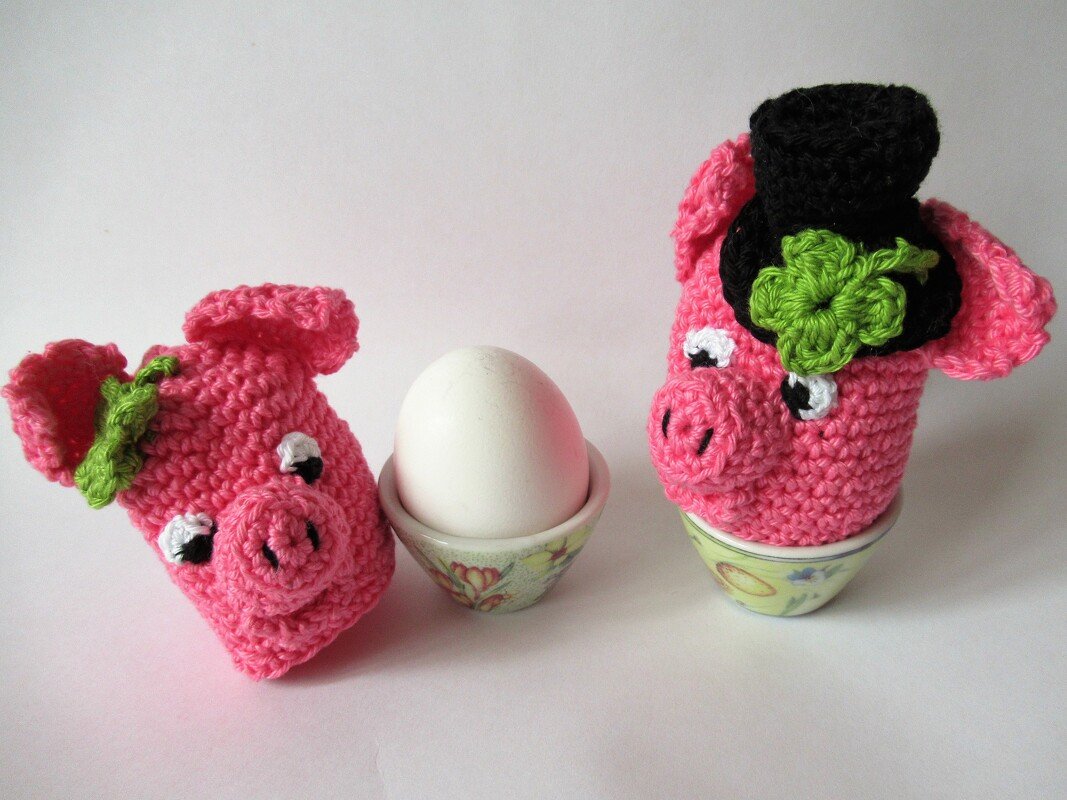 Häkelanleitung Eierwärmer Glücksschweinchen - Bild 3