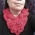 gestrickter Riesenzopf mit der gehäkelten Blume  als Schal