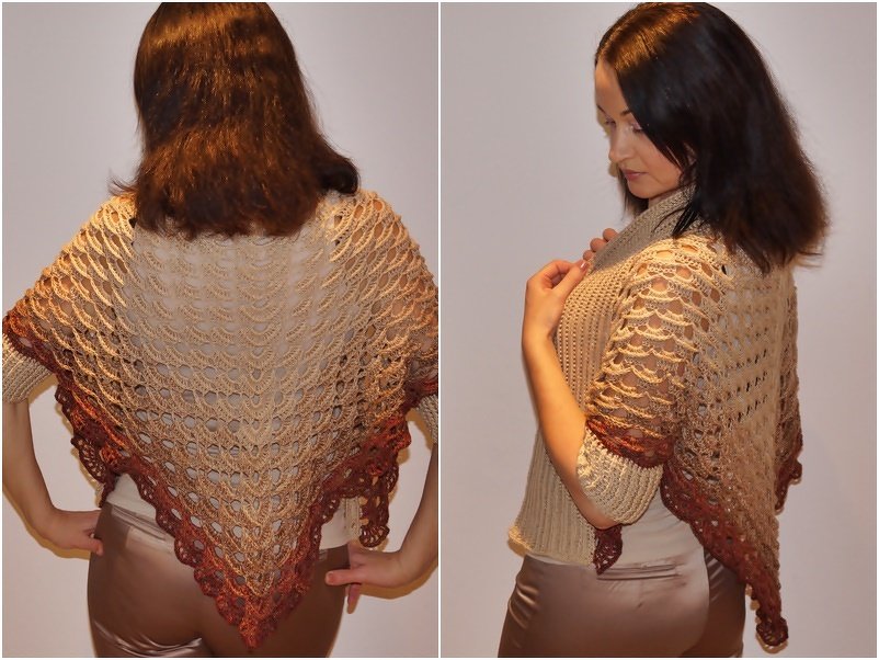 Häkelanleitung Seelenwärmer aus Dreiecktuch - Bild 2