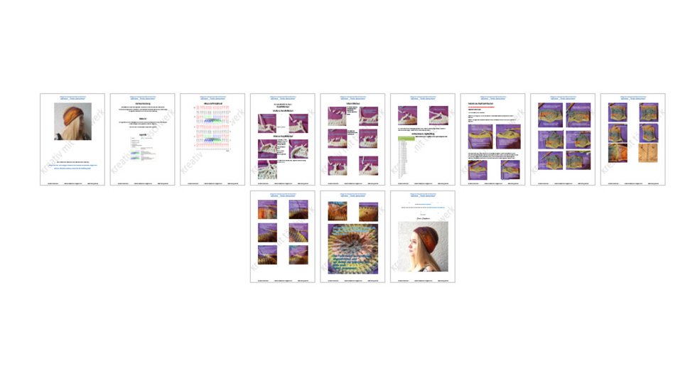 Häkelanleitung Beanie, mit Größentabelle