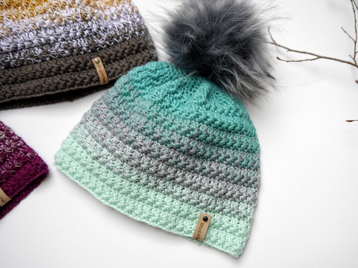 Häkelanleitung - Sternchen-Mütze Farbverlauf - alle Größen - No.211