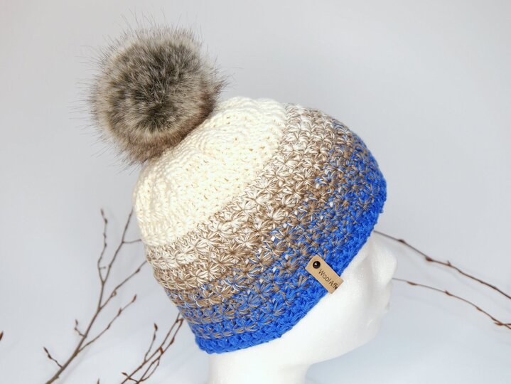 Häkelanleitung - Sternchen-Mütze Farbverlauf - alle Größen - No.211