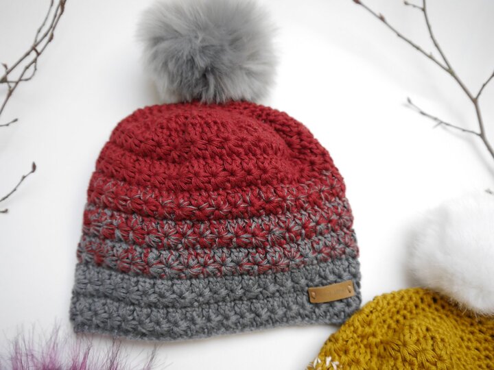 Häkelanleitung - Sternchen-Mütze Farbverlauf - alle Größen - No.211