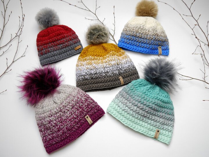 Häkelanleitung - Sternchen-Mütze Farbverlauf - alle Größen - No.211