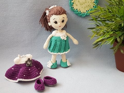 Häkelanleitung, Minipüppchen Paulina