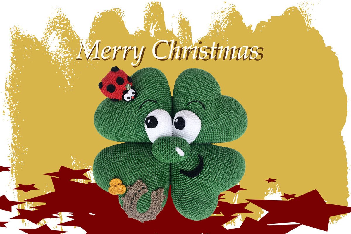 New year´s Eve Cloverleaf Pattern Amigurumi