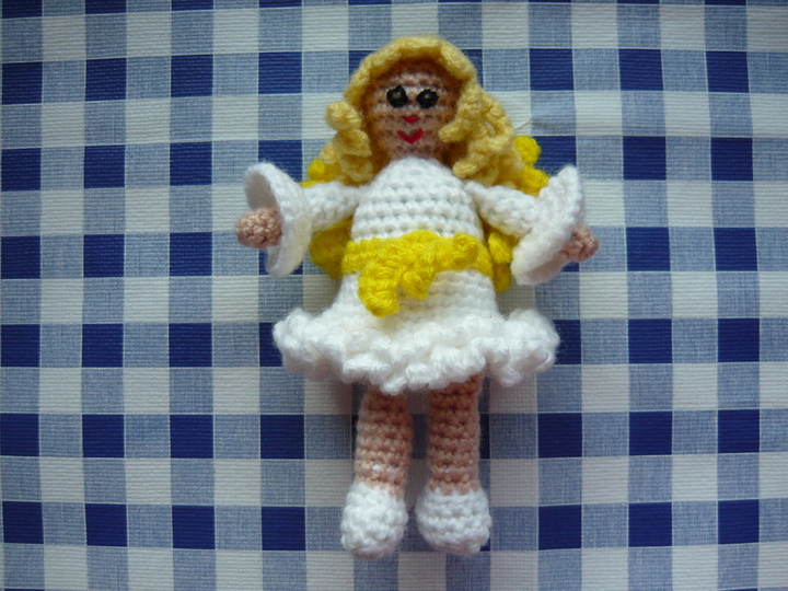 Häkelanleitung Christkind sitzend