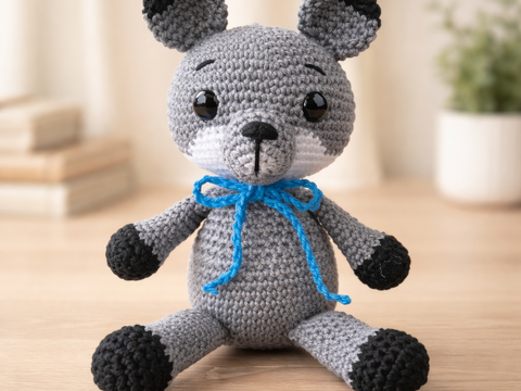 Crochet Pattern Wito the Wolf, Amigurumi, crochet Wolf